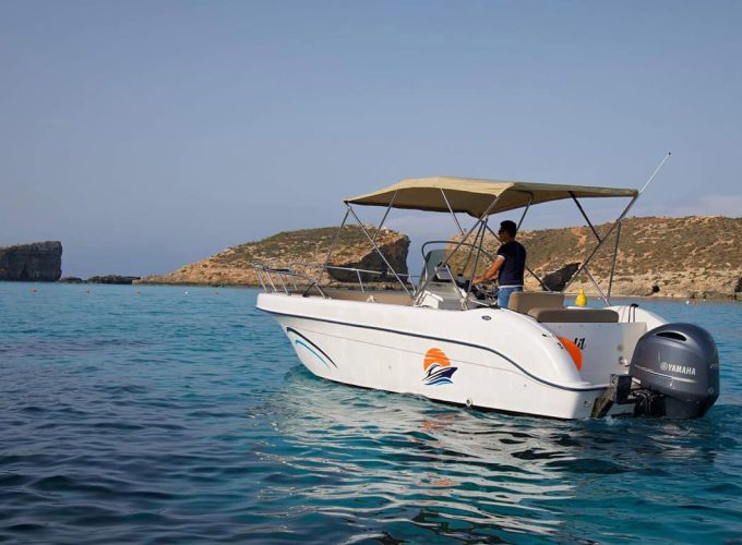 Private Boat Rental – Experience Comino, Blue Lagoon, Crystal Lagoon and Gozo – 8 Hrs – Boat Charter Malta #127