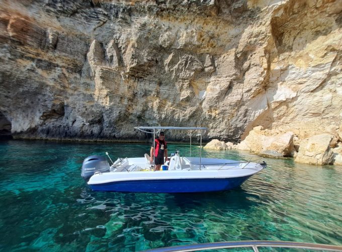 Exclusive Private Boat Rental – Blue Lagoon, Crystal Lagoon and Gozo Escape – 2 Hrs – Boat Charter Malta #213