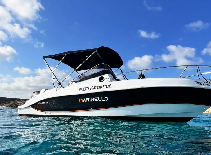Private Boat Rental – Visit Comino, Blue Lagoon, Crystal Lagoon and Gozo – 2 Hrs – Boat Charter Malta #269