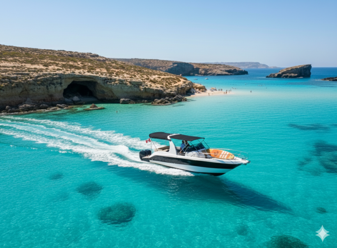 Private Boat Hire – Blue Lagoon, Crystal Lagoon and Gozo Luxury Escape – 6 Hrs – Boat Charter Malta #274
