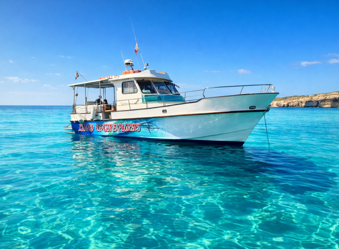 Private Boat Trip – Visit Malta, Comino, Crystal Lagoon and Gozo – 7 Hrs – Boat Charter Malta #278