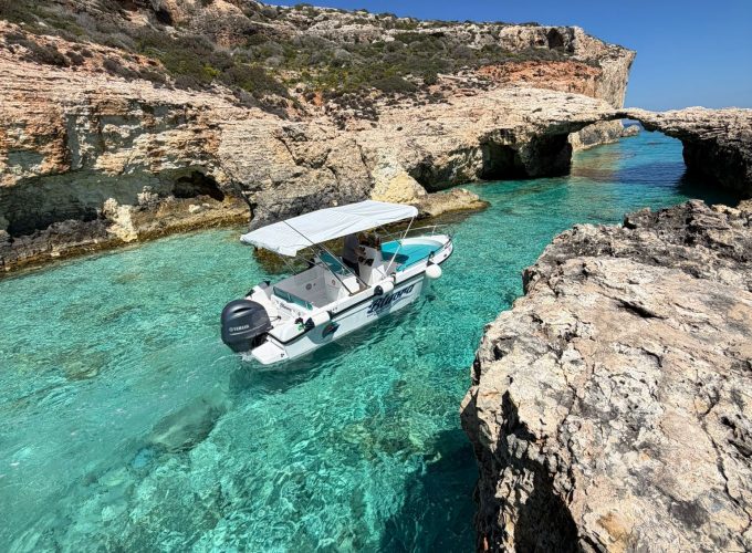 Private Boat Rental – Visit Blue Lagoon, Crystal Lagoon and Gozo – 5 Hrs – Boat Charter Malta #281