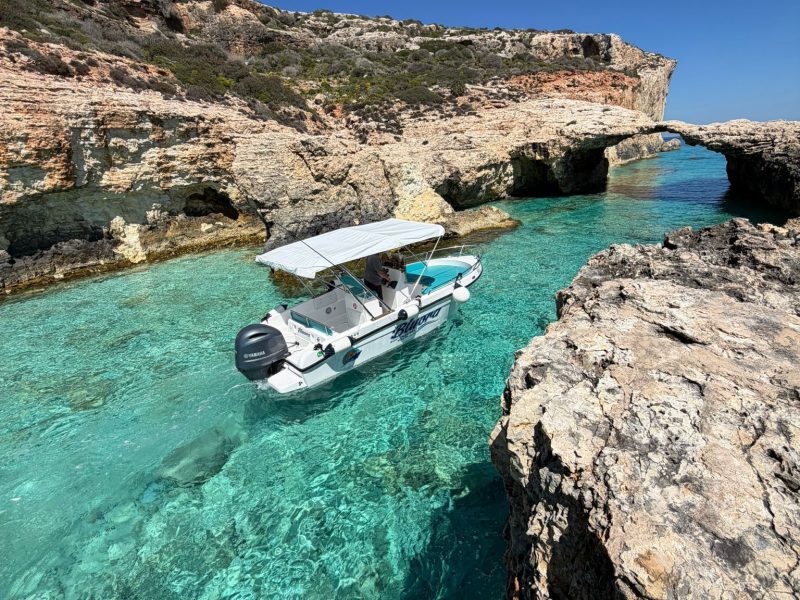 Private Boat Rental – Visit Blue Lagoon, Crystal Lagoon and Gozo – 5 Hrs – Boat Charter Malta #281